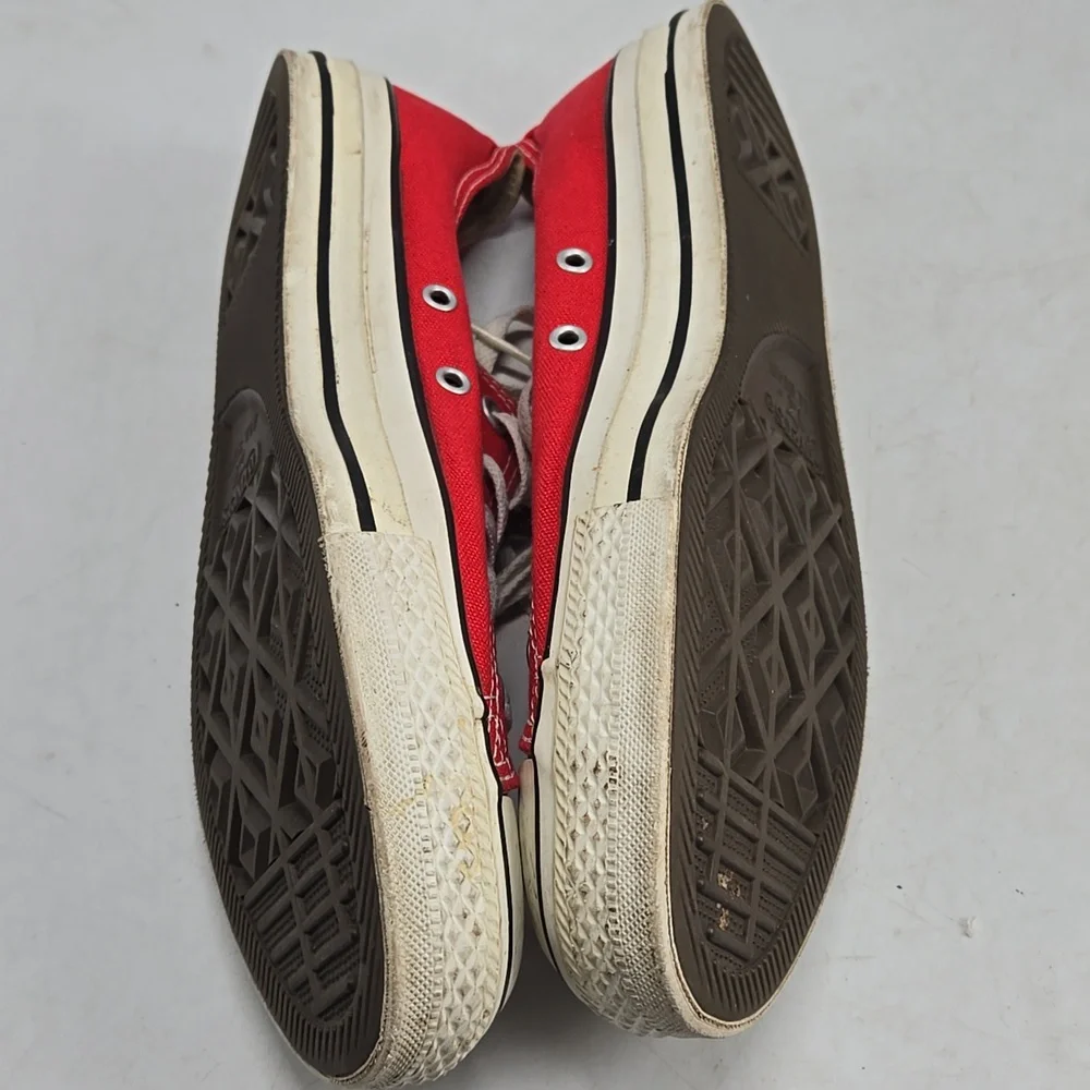 Converse Red and White Sneakers 9W 7M - Picture 7 of 12